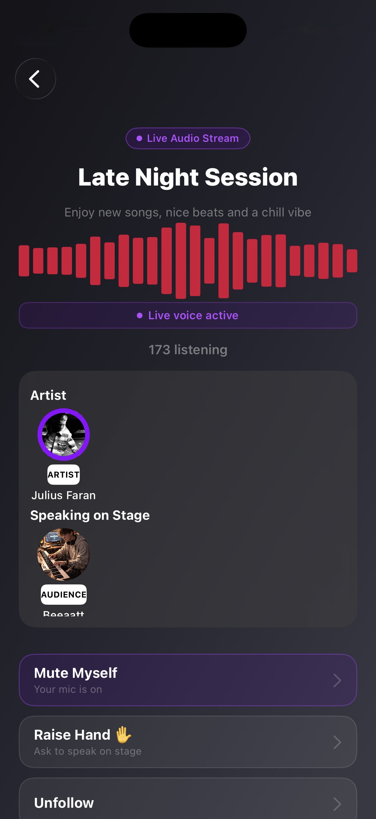 Musikeers Live Music Party – live audio rooms and ticketed fan events for independent artists
